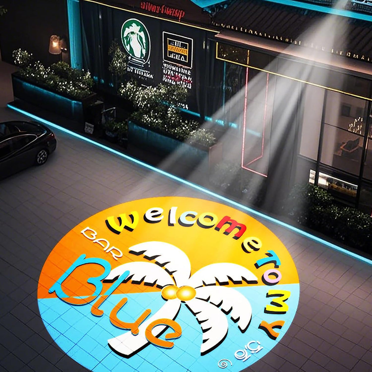 50W LED Logo GOBO Projector DJ Effect Light Including Free Custom Glass GOBO to Project Image for