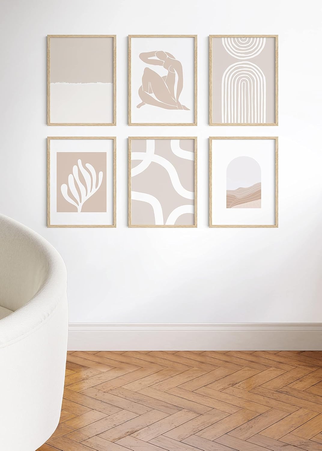 HAUS AND HUES Beige 18 x 24 Poster Frame Set of 9-18 x 24 Picture Frame, Wall 18x24 Frame, 18x24