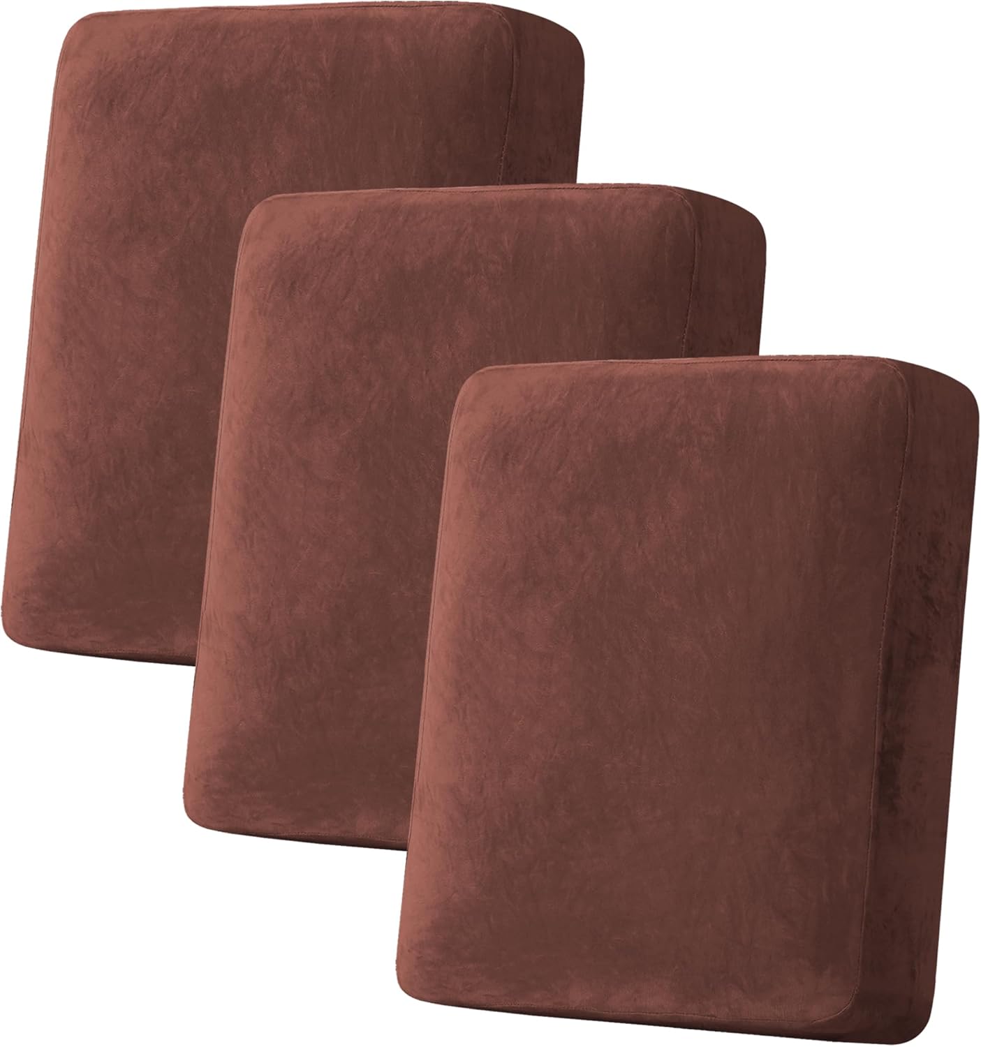 H.VERSAILTEX Velvet Stretch Couch Cushion Cover Plush Cushion Slipcover for Chair Loveseat Sofa