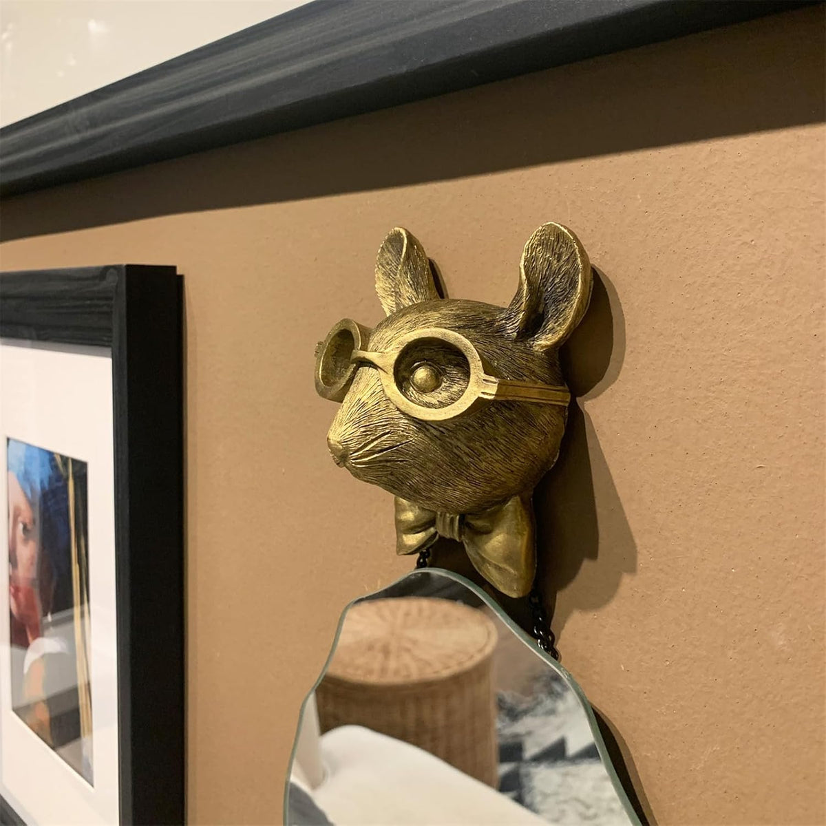 GUASDIE Animal Wall Decor: Faux Deer Head Mount, Resin Animal Head Wall Hanging for Living Room