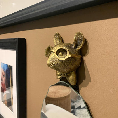 GUASDIE Animal Wall Decor: Faux Deer Head Mount, Resin Animal Head Wall Hanging for Living Room