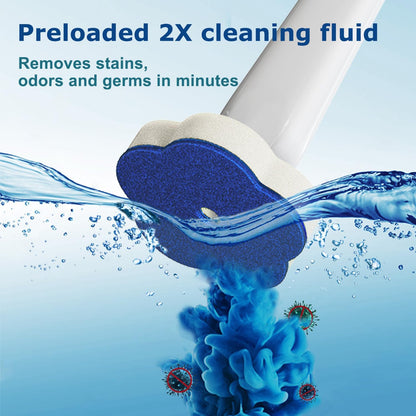 Disposable Toilet Brush: Toilet Bowl Brush and Holder Set with 40 Wand Refills, Upgraded Handle, 2X
