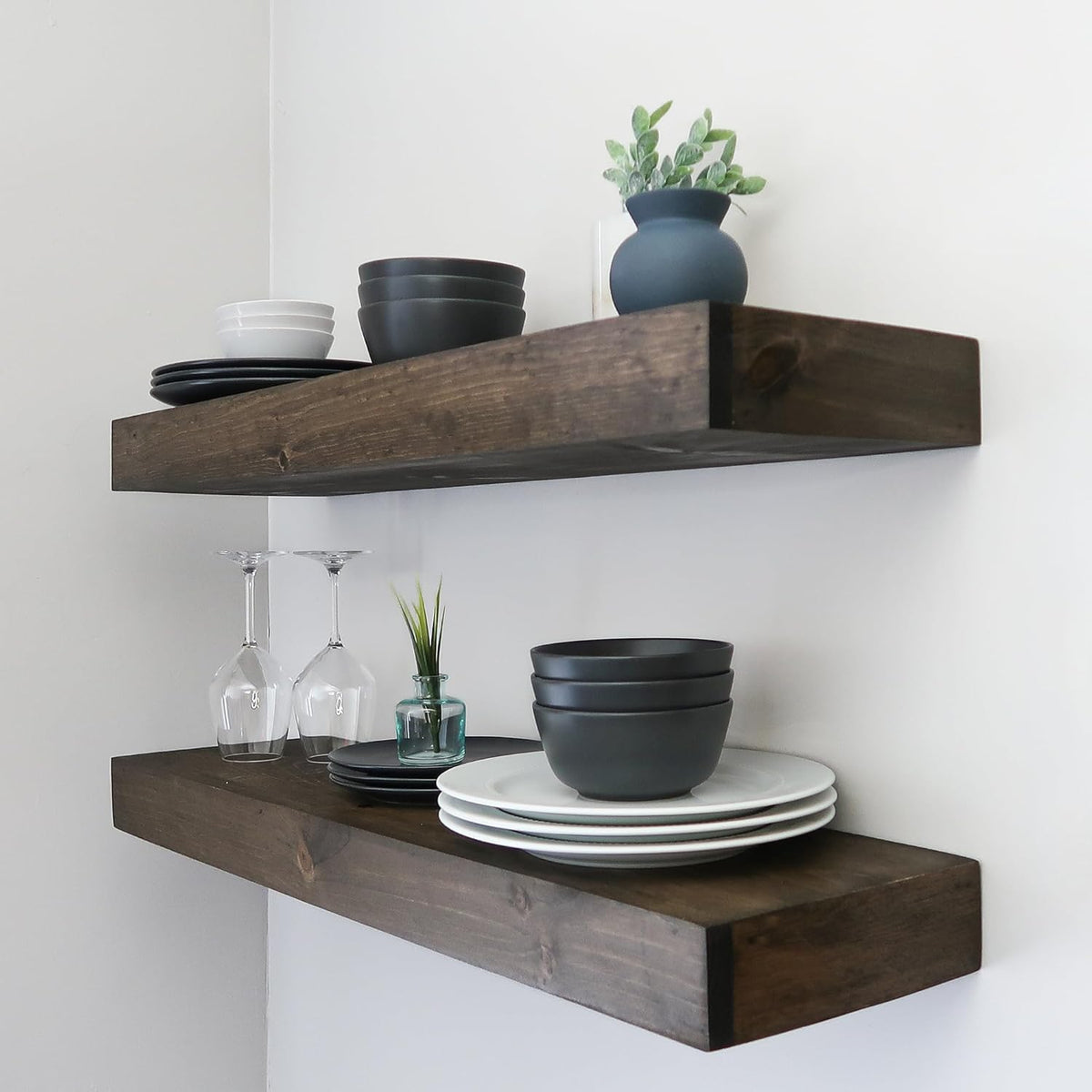 Modern Floating Shelves 3 Inches Thick for Wall, Wide Shelves for Kitchen, Living Room, Bedroom