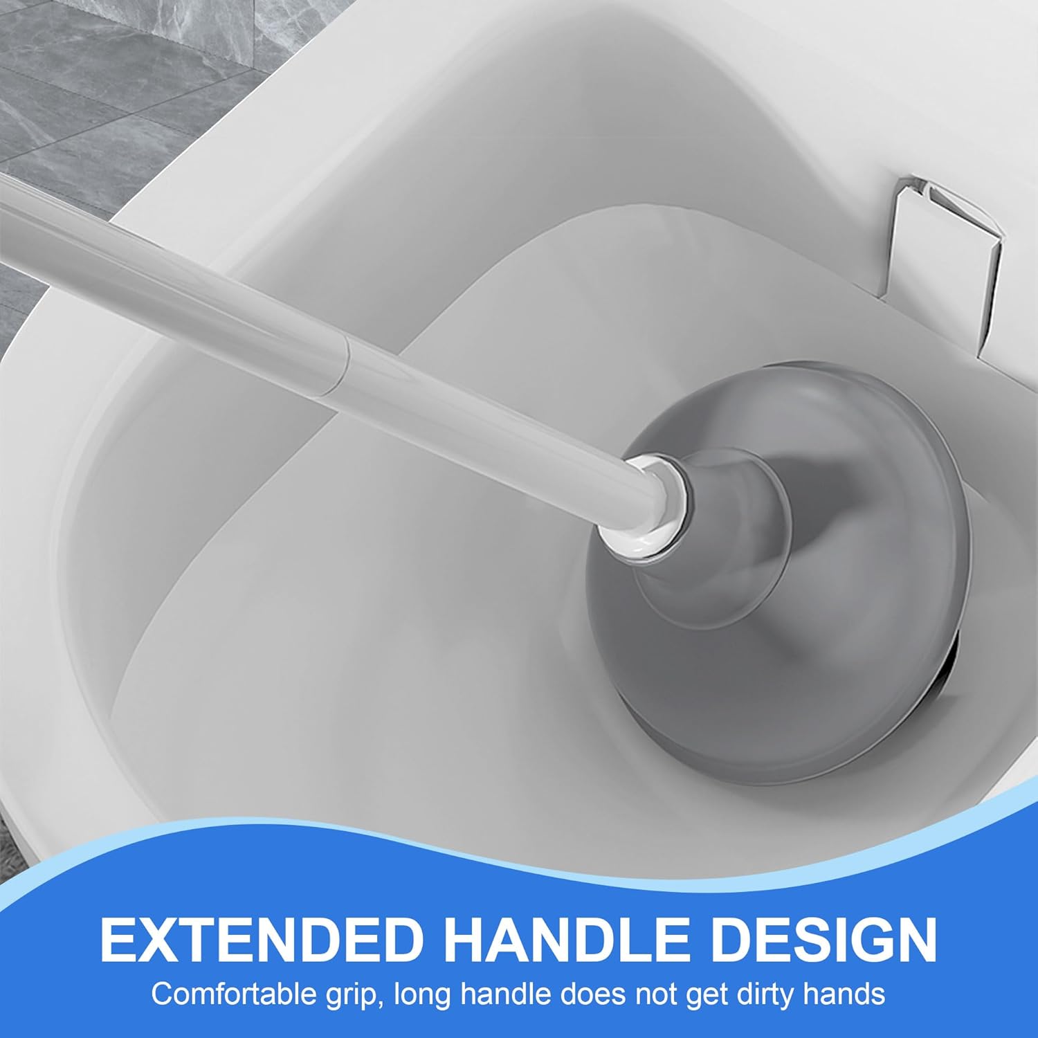 Toilet Brush and Plunger, 3 in 1 Toilet Bowl Brush and Holder with Crevice Cleaning Brush Wall