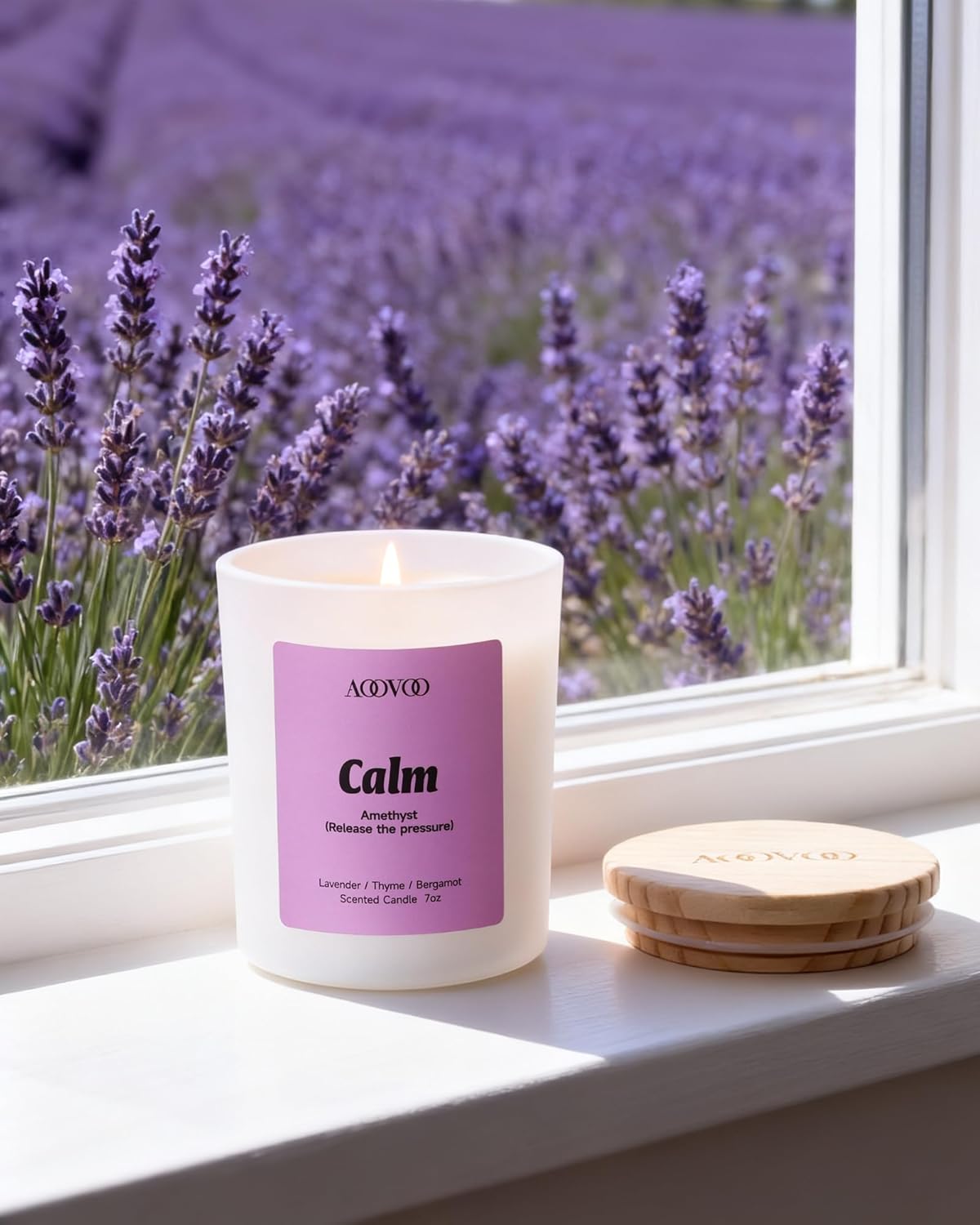 AOOVOO Calm Candles Set for Women - 4 Pack Candles for Home Scented, 28 oz 200 Hour Burn