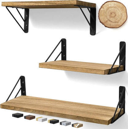 BAYKA Wall Shelves for Bedroom Decor, Floating Wall Shelves for Living Room Kitchen Storage, Wall