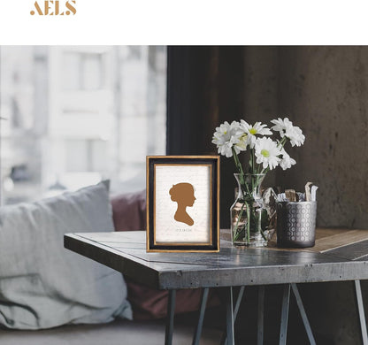 AELS 5x7 Inch Vintage Picture Frame, Elegant Antique Photo Frames with Glass Front, Photo Display