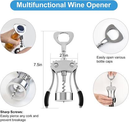 Ice Buckets for Parties,Ice Bucket Bowls of 2pcs with Scoops(2pcs)&Metal Wine Bottle Opener,5.5L