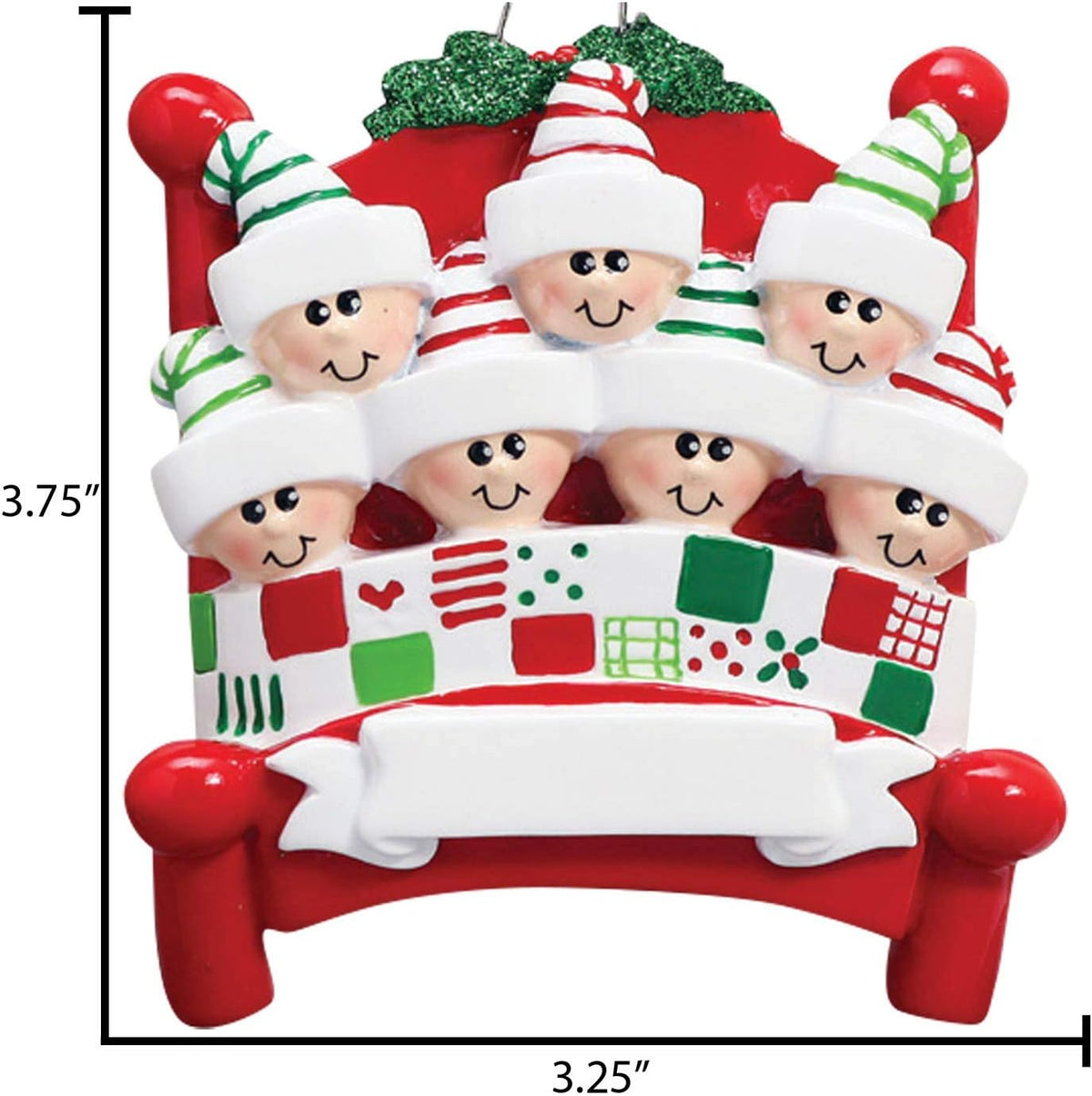 Bedtime Family of 7 Ornament 2025 Personalized Family Christmas Ornaments 2025 | Tucked Together