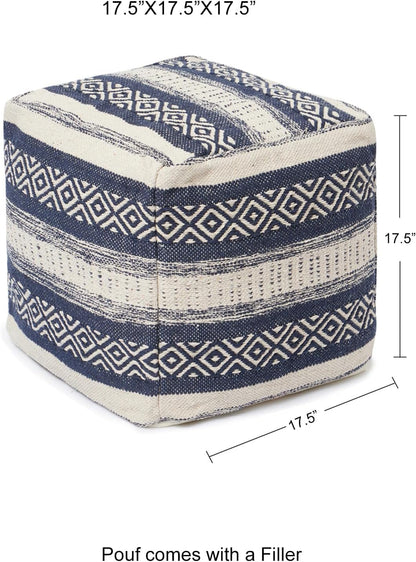 REDEARTH · Tufted Pouf Ottoman with Filler Textured Storage Cube Bean Bag Pouffe Footrest for