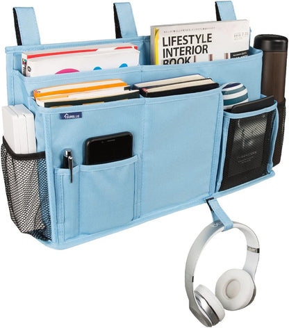 Surblue Bedside Caddy Hanging Bed Organizer Storage Bag Pocket for Bunk and Hospital Beds, College