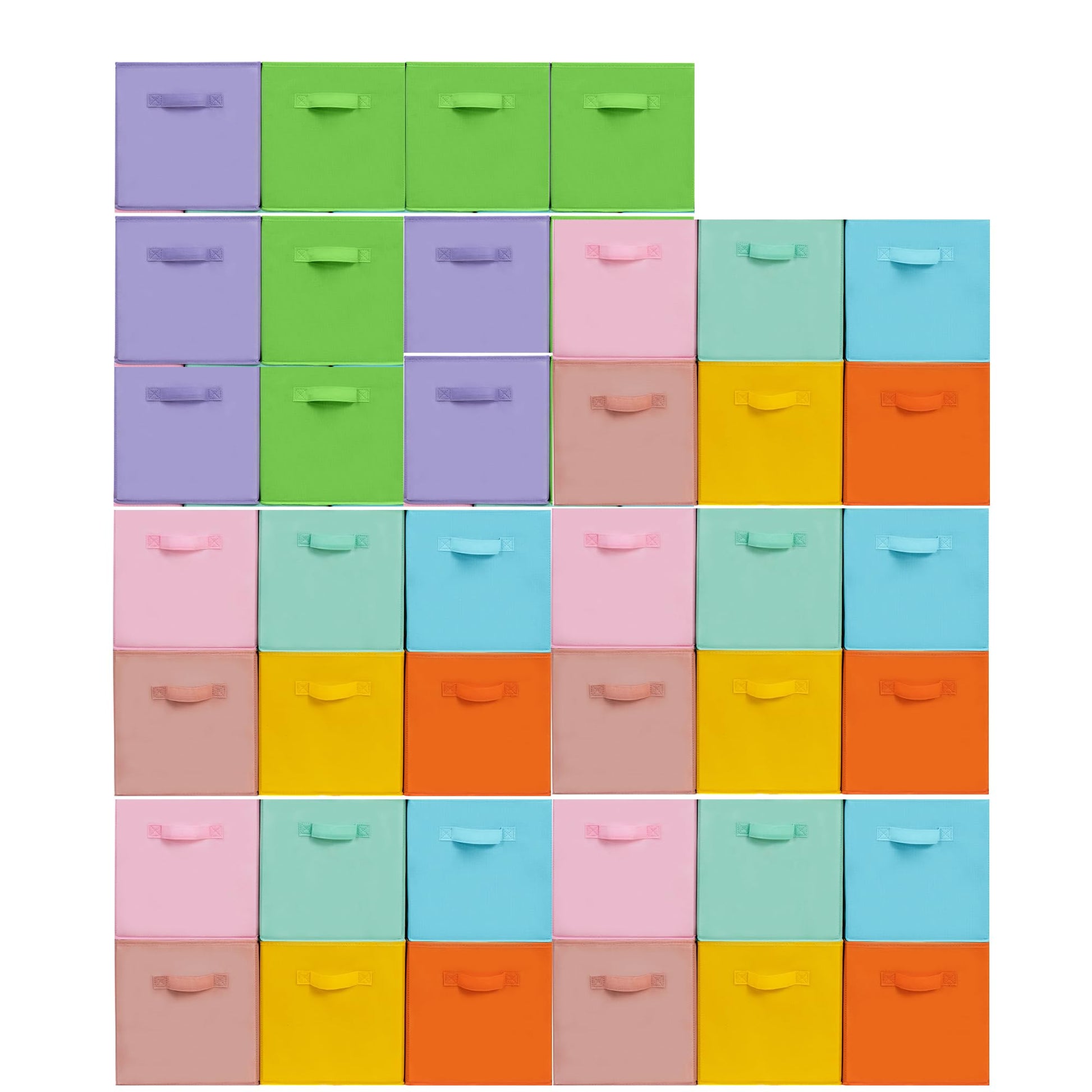 STORAGEIDEAS Storage Bins, 11 Inch Fabric Storage Cubes, Collapsible Cube Storage Box, Fabric