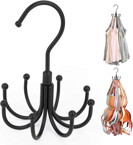 ZEDODIER Tank Top Hanger, Rotatable Bra Organzier for Closet, Max 24 Storage Capacity Sport Bra