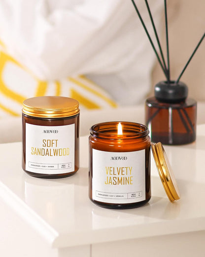 AOOVOO Candle Set - 4PC Scented Candles, 28 oz Soy Candles, Soy Candle for Home Scented