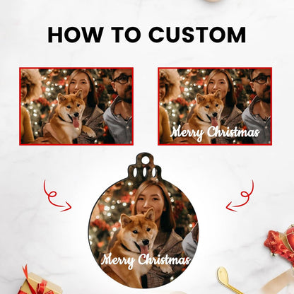 Personalized Christmas Ornaments 2025 Customized with Photo Text Ornament Keepsake Pet First
