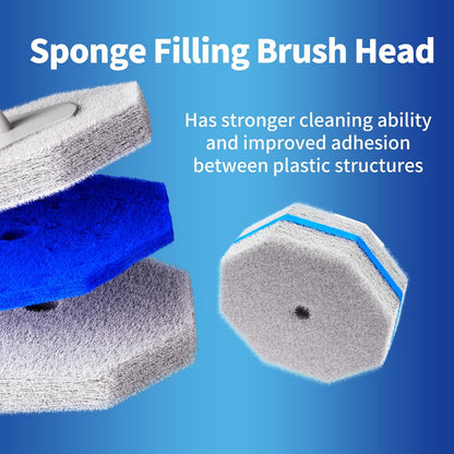 Disposable Toilet Brush Cleaning System, Two Sets of Wands and 60p Refills Pads Replacement Heads