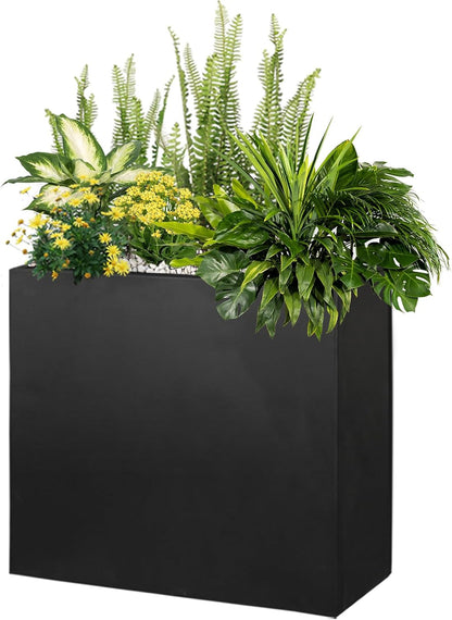 Galvanized Steel Metallic Heavy Planter for Outdoor Plants Metal Outdoor Planter Spliced Flower Box