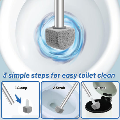 Pumice Stone Toilet Bowl Cleaner Toilet Deep Cleaning,Bathroom Cleaner Brush with Long Handle for