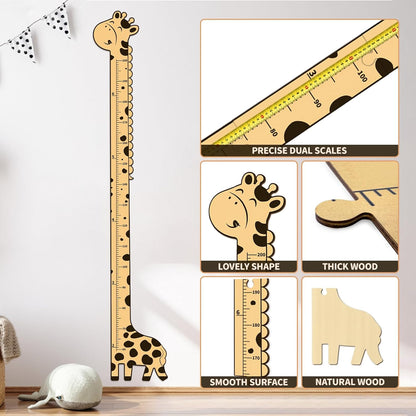 Wooden Growth Chart for Kids,Giraffe Height Chart for Boy Girls,Measuring Board for Kids Height,for