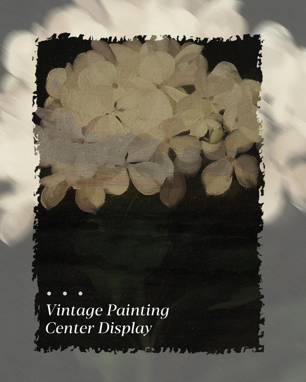 HUARCEY Gold Framed Vintage Wall Art for Living Room, Flowers Painting Canvas Prints Shelf Decor
