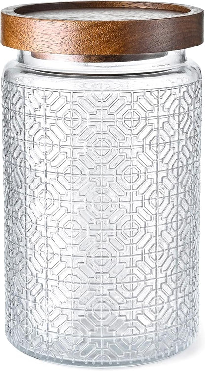 32oz Vintage Glass Jar With Lid, Glass Storage Containers, Airtight Kitchen Storage Containers For