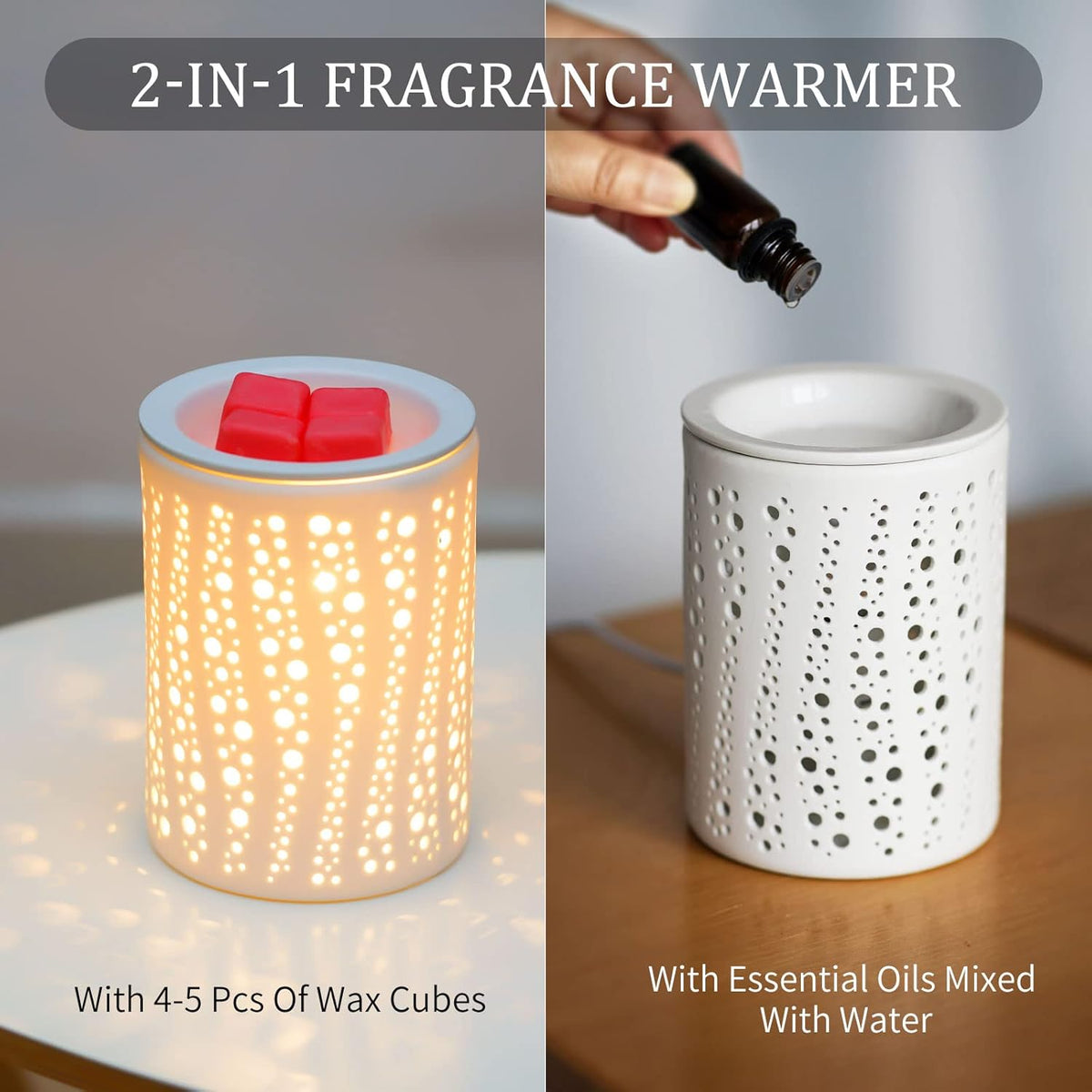 PALANCHY Wax Melt Warmer with Timer Electric Candle Wax Warmer Ceramic Oil Burner with 2/4/8 Hr