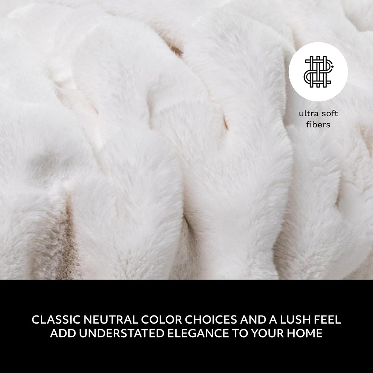 Mon Chateau Premium Reversible Luxury Faux Fur Throw for Couch, Sofa, or Bed - Plush Cozy Soft