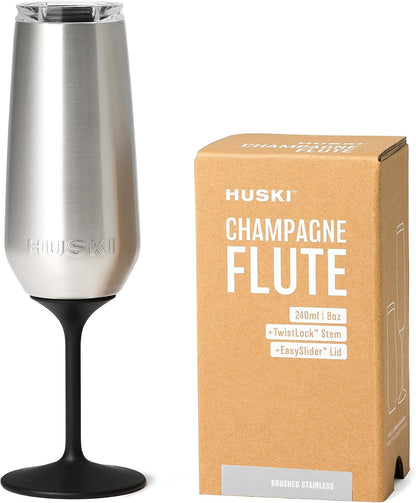Huski Champagne Flute | NEW | Award-winning Design with Detachable Stem | Premium Stainless Steel