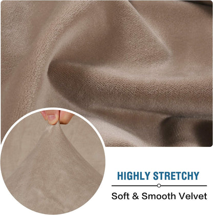 H.VERSAILTEX Velvet Stretch Couch Cushion Cover Plush Cushion Slipcover for Chair Cushion Furniture