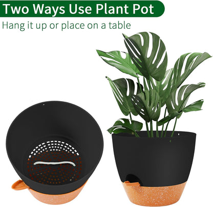 GARDIFE Hanging Planter, 10 inch Hanging planters for Indoor. Outdoor Plants, Self Watering Plant