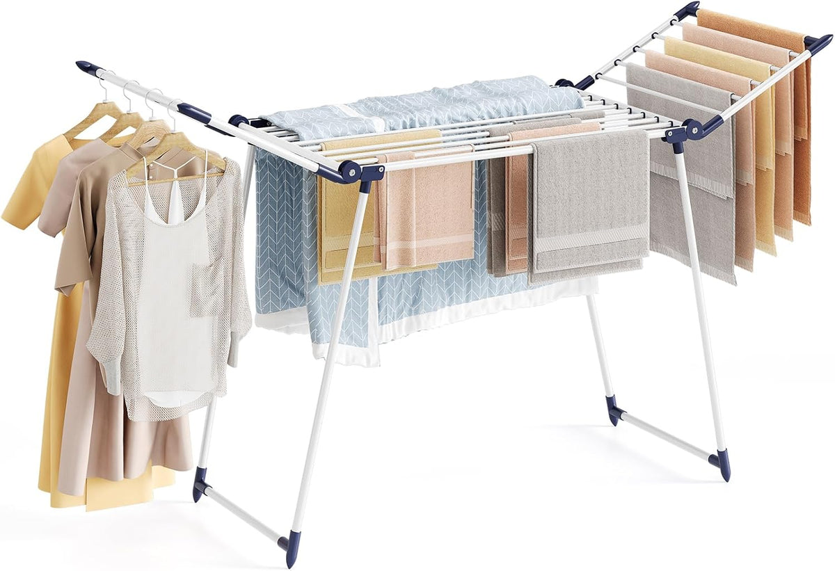 APEXCHASER Clothes Drying Rack Foldable, Large Drying Rack Clothing, Winged Laundry Rack Folding