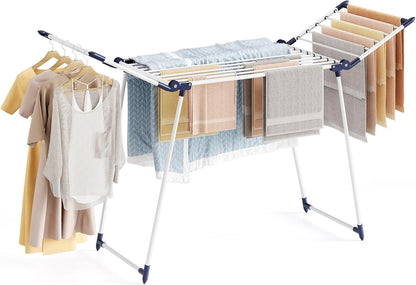 APEXCHASER Clothes Drying Rack Foldable, Large Drying Rack Clothing, Winged Laundry Rack Folding