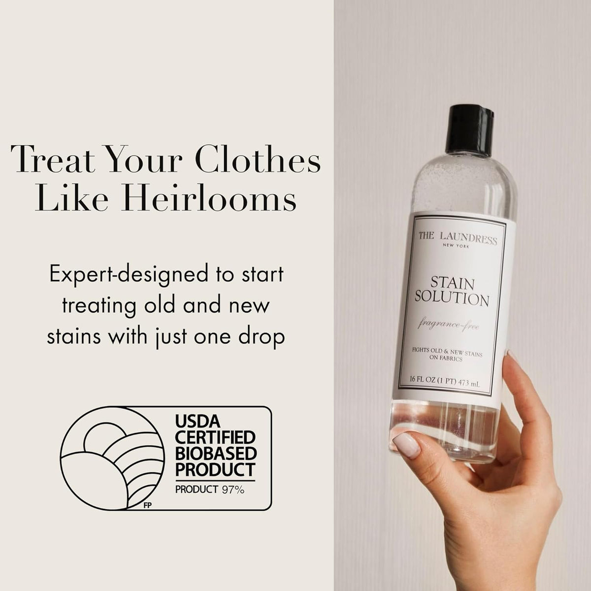 The Laundress Stain Solution, Laundry Stain Treatment, Stain Remover for Makeup, Red Wine, Coffee