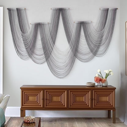 IOWER Large Macrame Wall Hanging Boho Wall Art Handmade Home Decor Dip-Dyed Macrame Wall Decor Wall