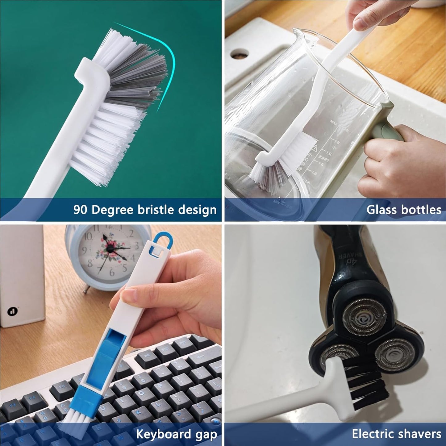14Pcs Small Crevice Cleaning Brush Set, Groove Gap Cleaning Tool for Cleaning Kitchen,Bathroom