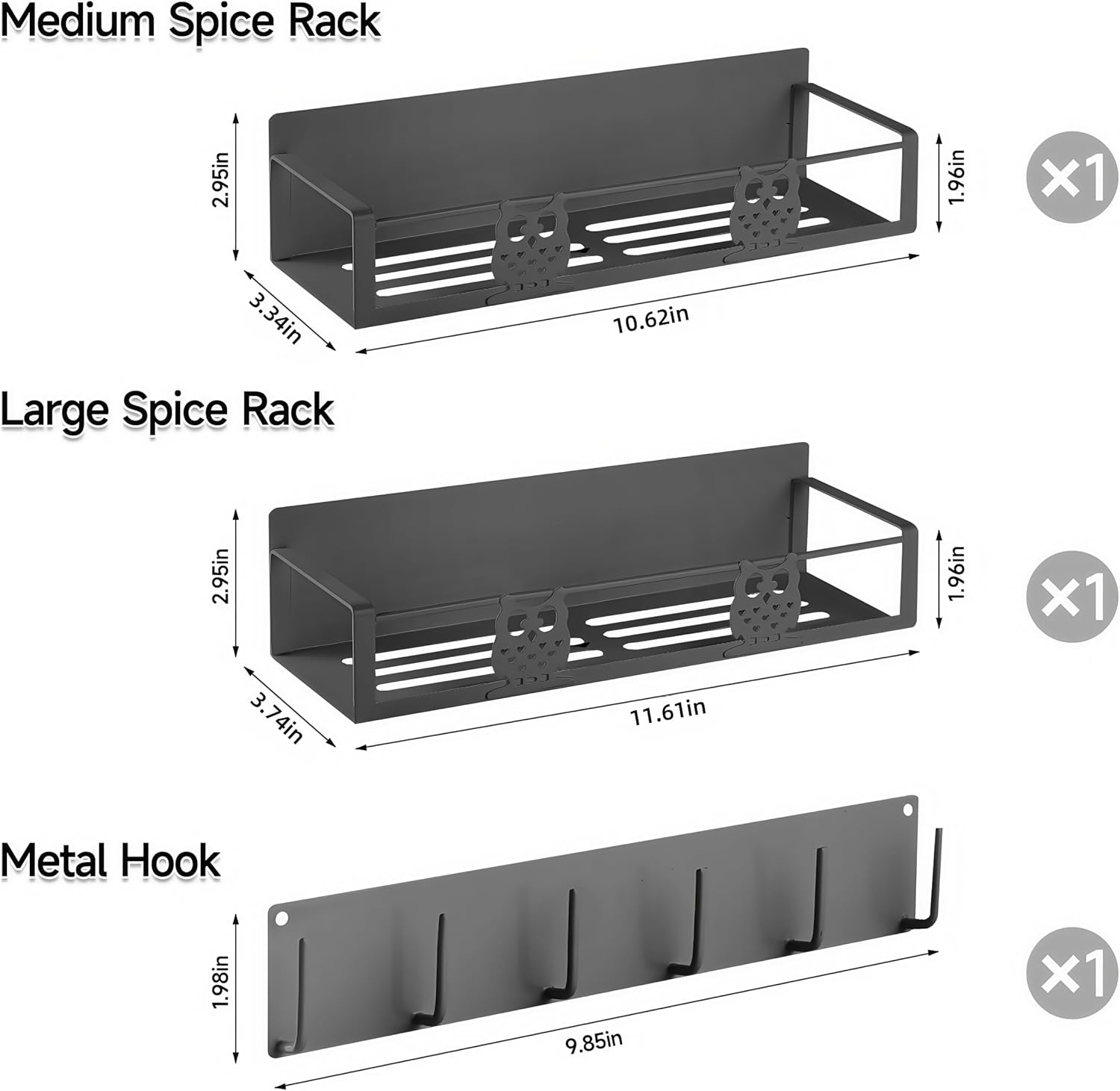 Spice Rack Magnetic for Fridge,Magnetic Fridge Shelf,Spice Shelf,Condiment Organizer,Refrigerator