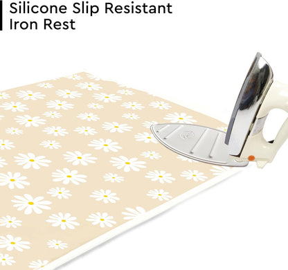 Encasa XO Ironing Mat/Pad (Large 48"x28") with 3mm Padding & Silicone Iron Rest for Steam Pressing