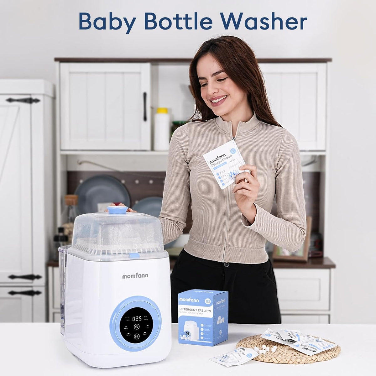 300 Professional Deep Cleaning Detergent Tablets for All Baby Bottle Washers, Washer Tablets for