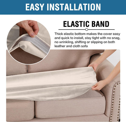 H.VERSAILTEX Velvet Stretch Individual Couch Cushion Cover Plush Cushion Slipcover for Loveseat