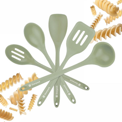 Starpack 'Stir & Serve' Silicone Cooking Utensils Set (5 Pcs) - Kitchen Utensils Set Heat Resistant