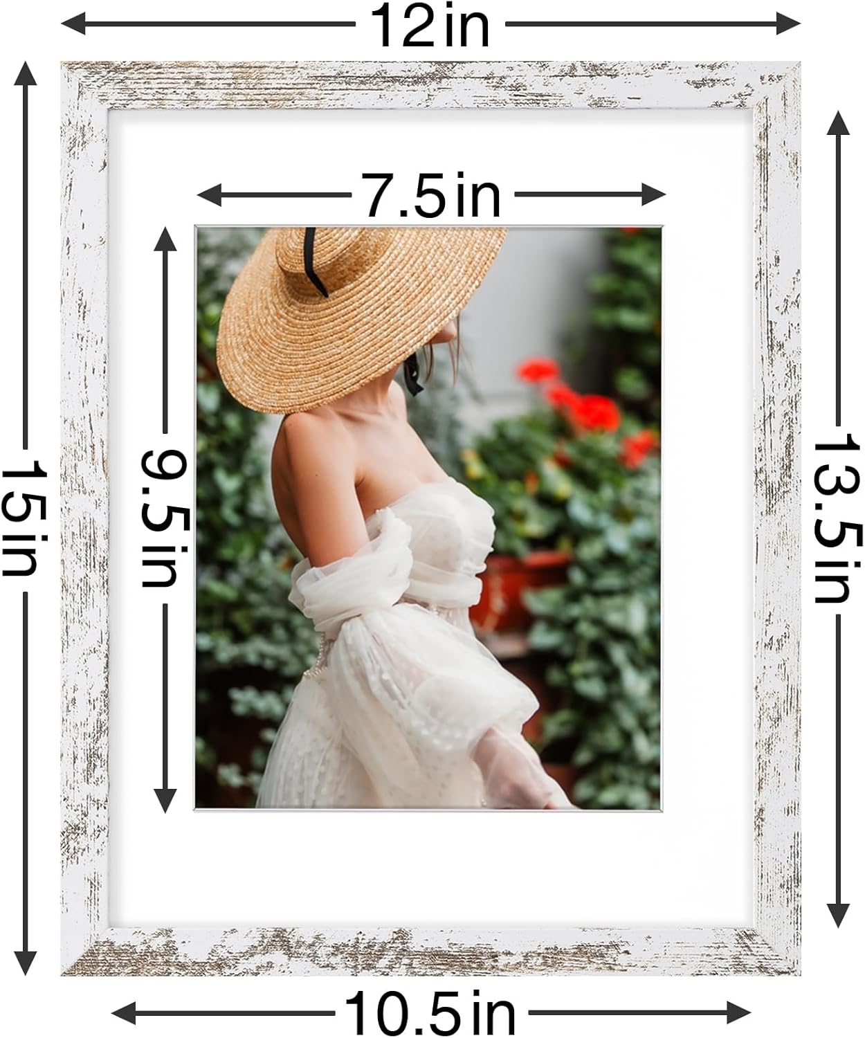 Vittanly 11x14 Picture Frames Set of 9, Shatter Resistant Plexiglass, Display 8x10 Pictures with