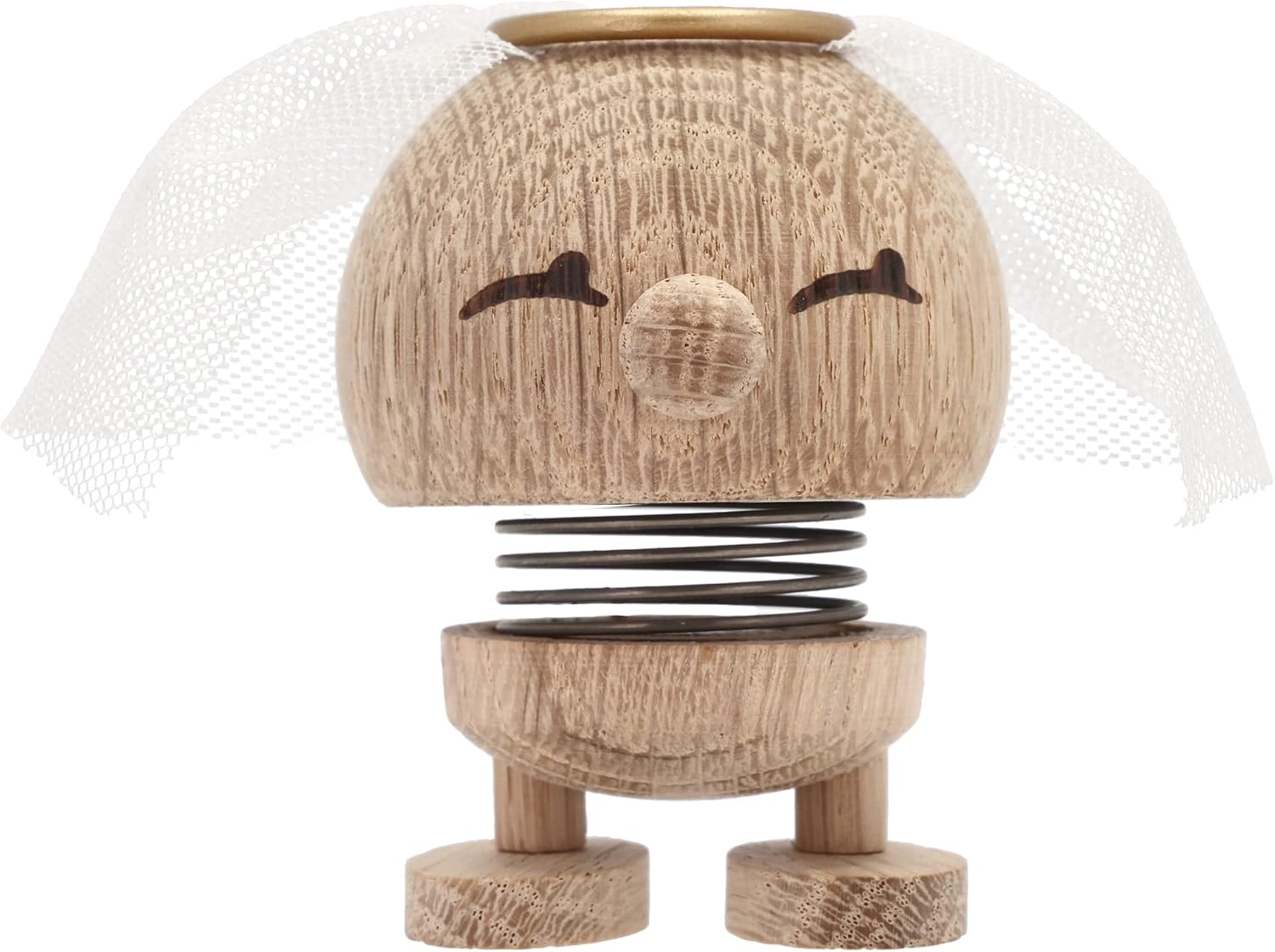 Hoptimist Bride Raw Oak, Wood, Home Decor Ornament - Scandinavian Design, Wood W/Metal Spring