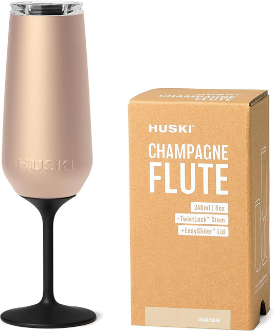 Huski Champagne Flute | NEW | Award-winning Design with Detachable Stem | Premium Stainless Steel