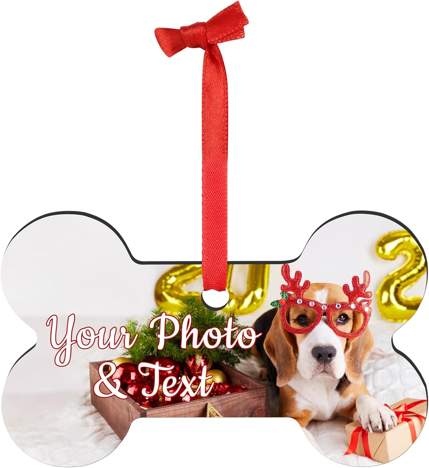 Personalized Christmas Ornaments 2025 Wood Custom Picture Text Hanging Ornament Customized