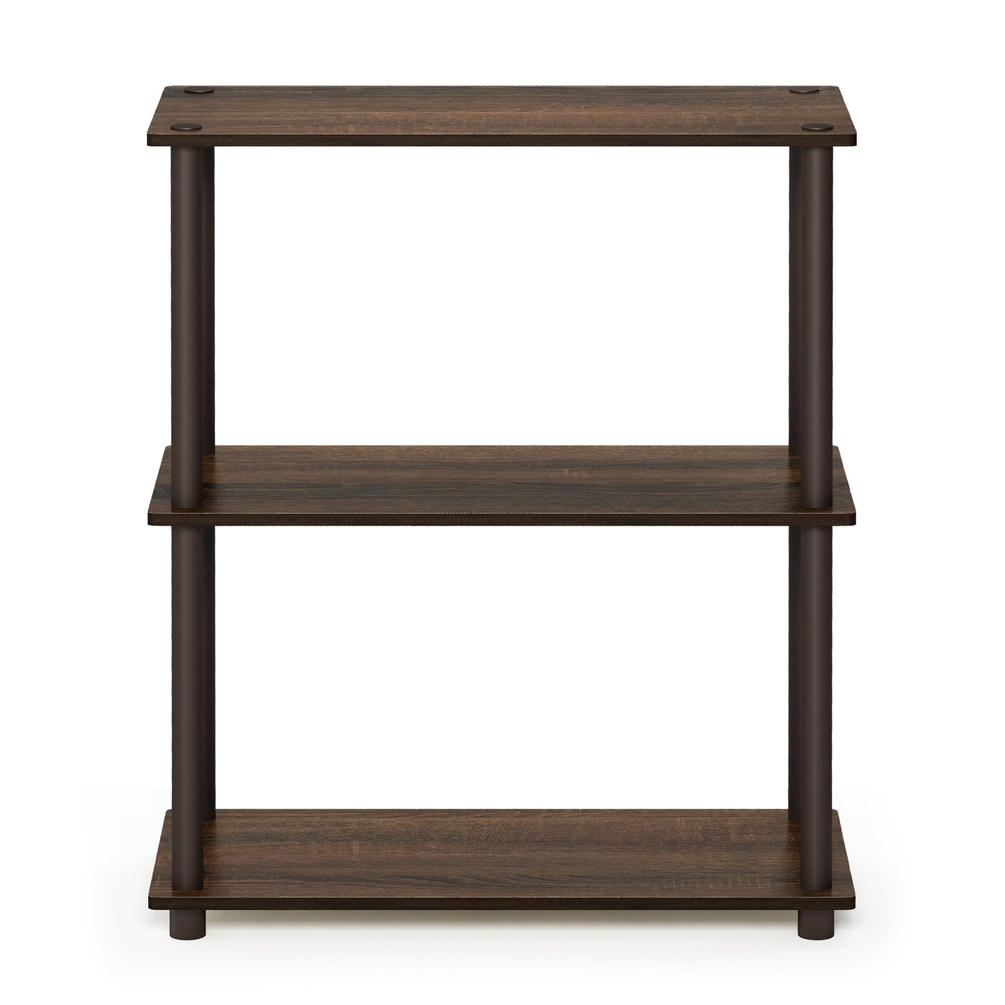 Furinno TURN-N-TUBE Storage Shelves, 3-Tier Book Shelf, Corner Shelf, Toolless Open Shelves, for