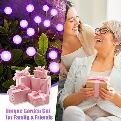 Solar Garden Lights Outdoor, Waterproof Solar Powered Lights for Yard Pathway Patio, Swaying Lawn