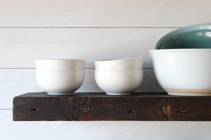 Urban Legacy Reclaimed Barn Joist Deep Floating Shelves | Deep Shelves with Low Profile Shelf