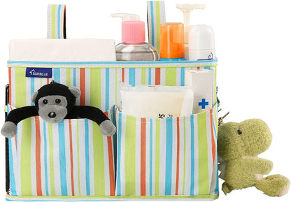 Surblue Bedside Caddy Hanging Bed Organizer Storage Bag Pocket for Bunk and Hospital Beds, College