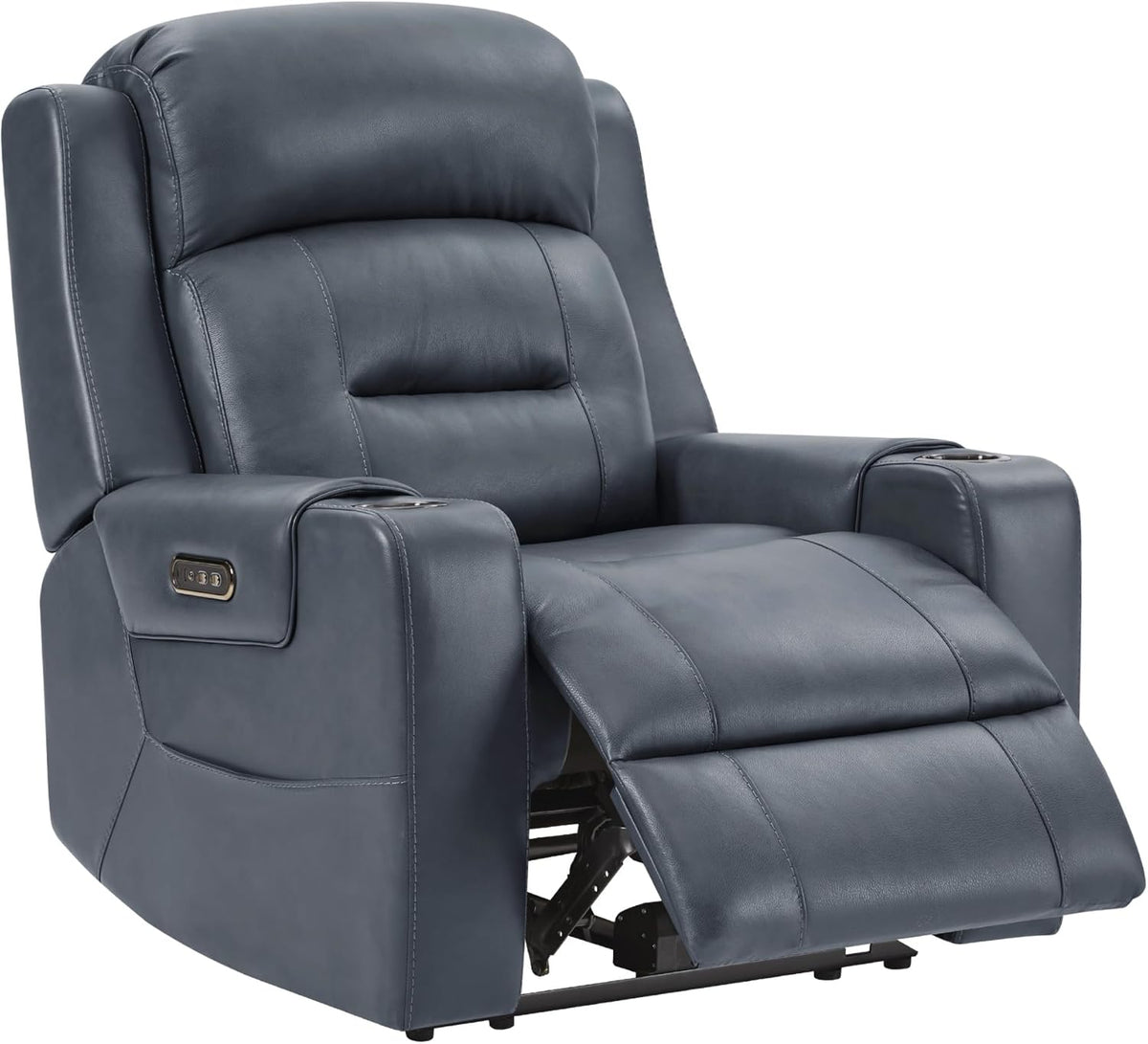 Watson & Whitely Genuine Leather Power Recliner Chairs for Adults, Lay Flat Recliner with Power