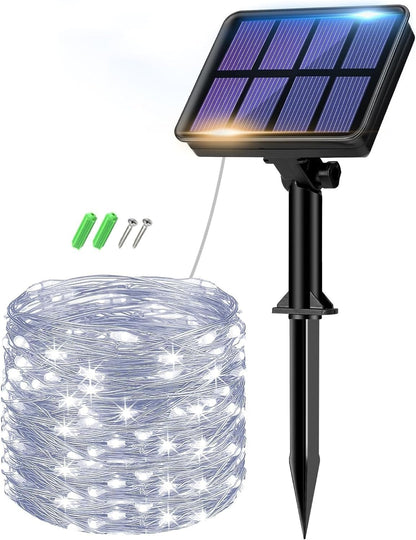 btfarm Solar String Lights for Outside - 80LED 33FT Solar Fairy Lights Outdoor Waterproof 8 Modes